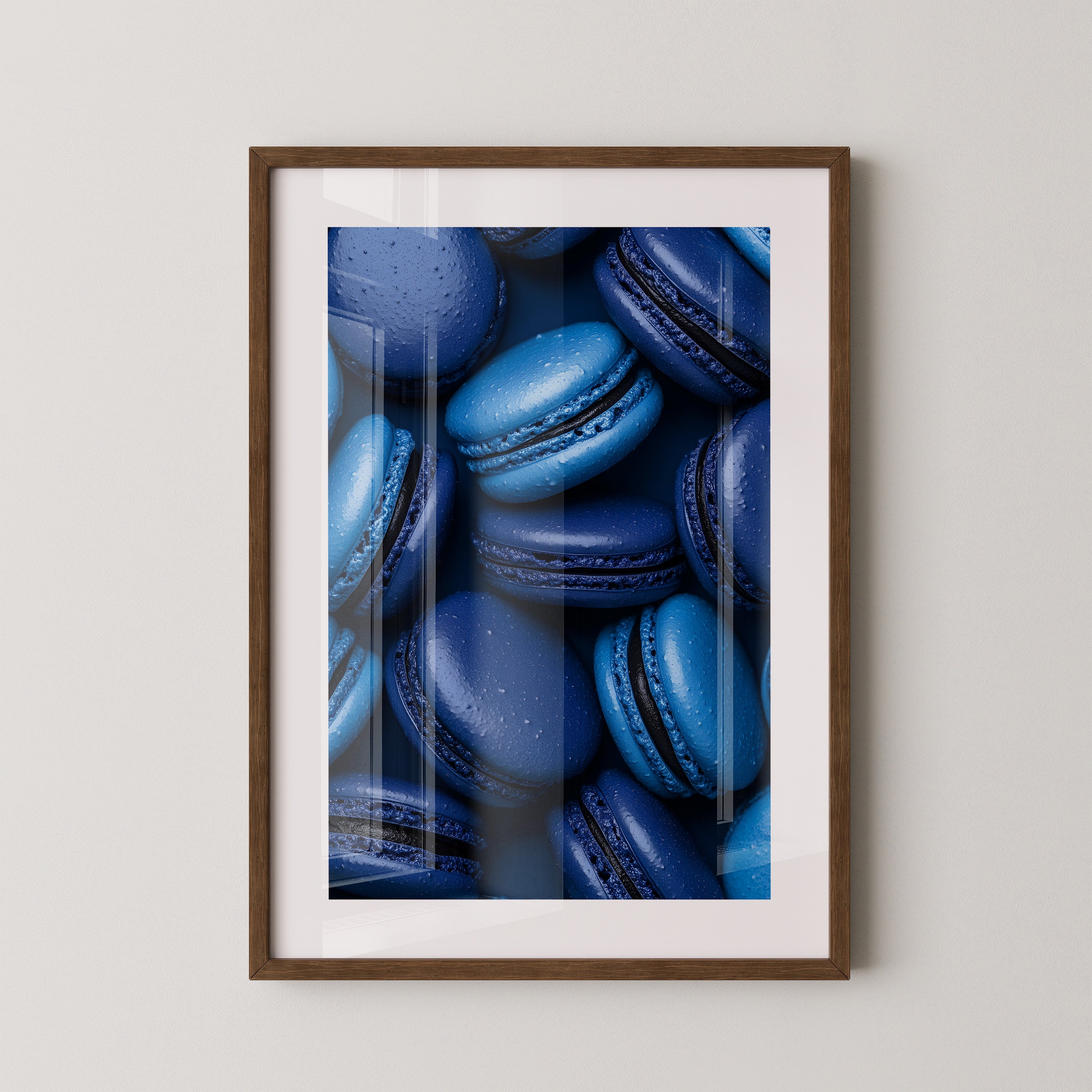 Blaue Macarons Nahaufnahme