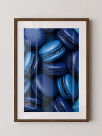 Blaue Macarons Nahaufnahme