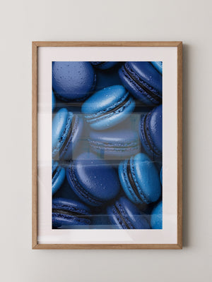 Blaue Macarons Nahaufnahme