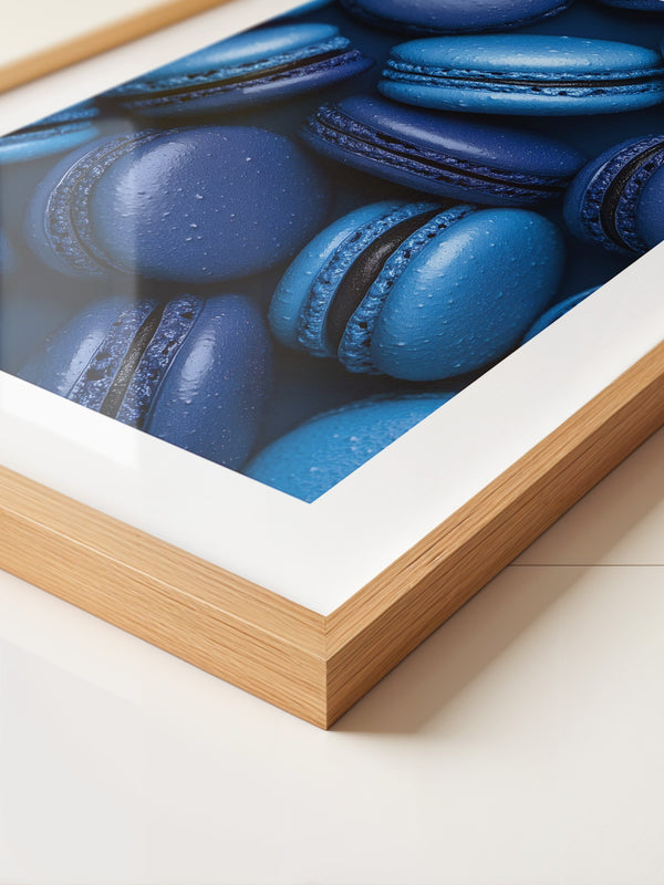 Blaue Macarons Nahaufnahme