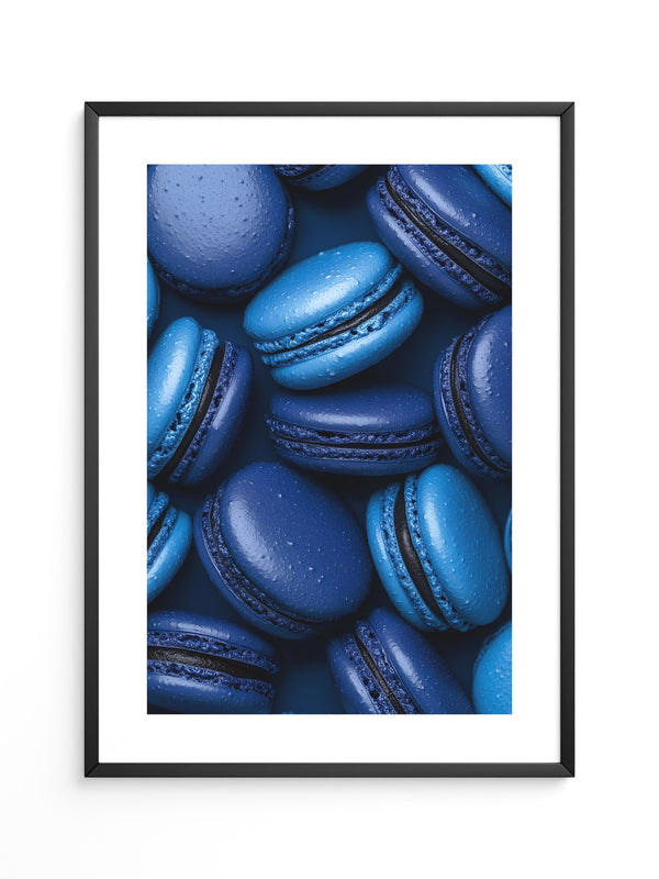 Blaue Macarons Nahaufnahme