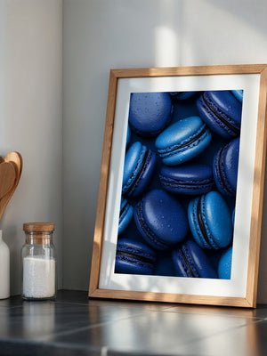 Blaue Macarons Nahaufnahme