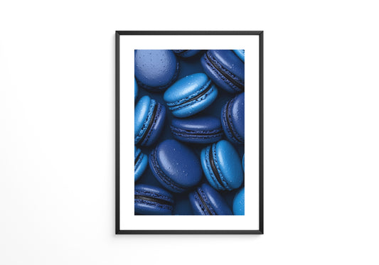Blaue Macarons Nahaufnahme