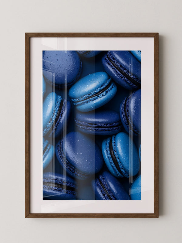Blaue Macarons Nahaufnahme