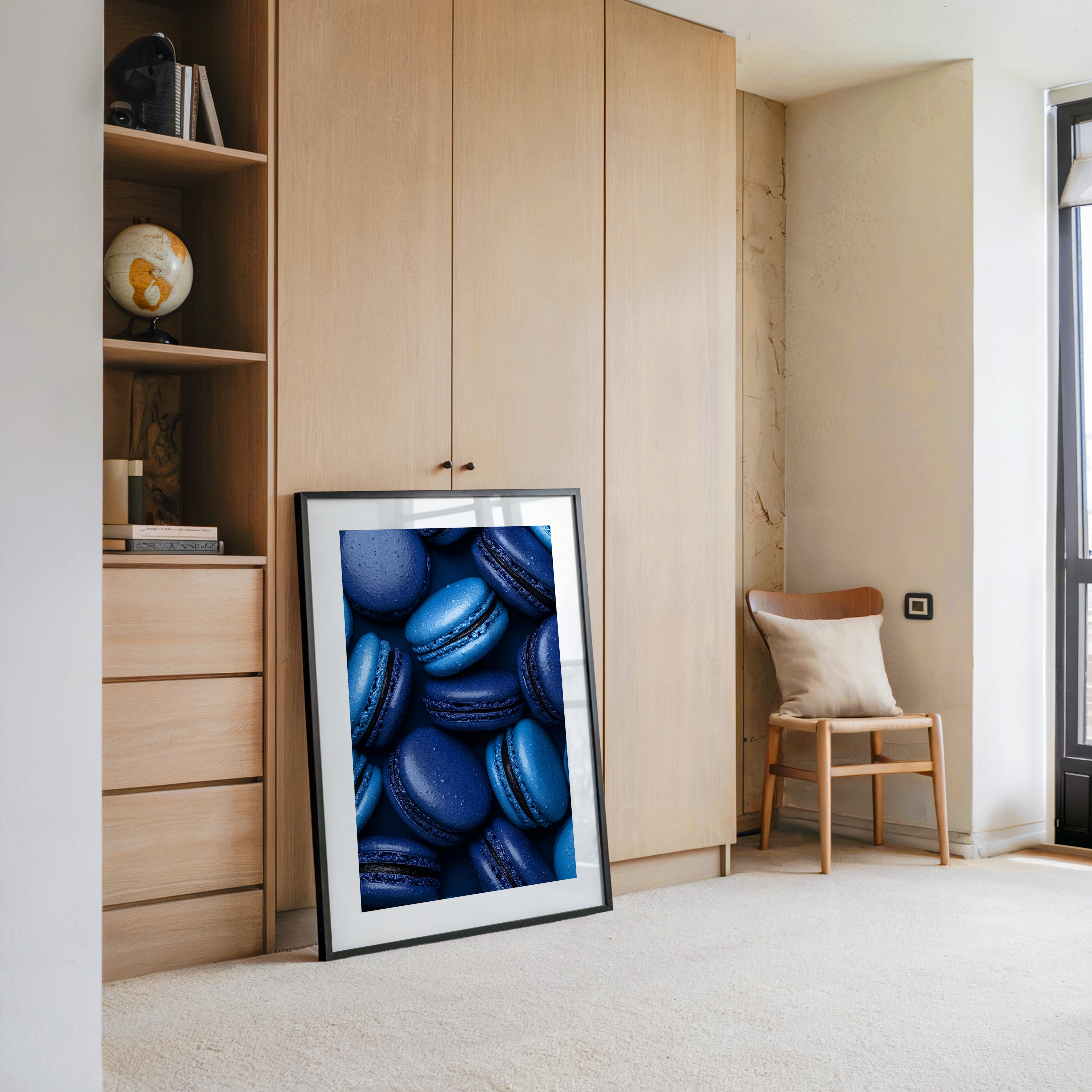 Blaue Macarons Nahaufnahme