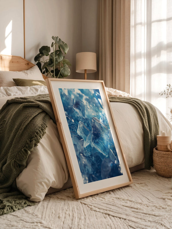 Eiswürfel Nahaufnahme blau