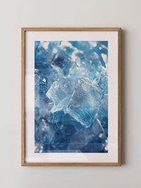 Eiswürfel Nahaufnahme blau