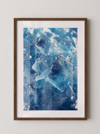 Eiswürfel Nahaufnahme blau