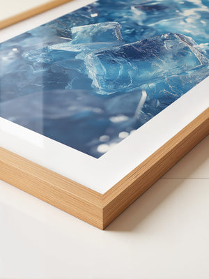 Eiswürfel Nahaufnahme blau