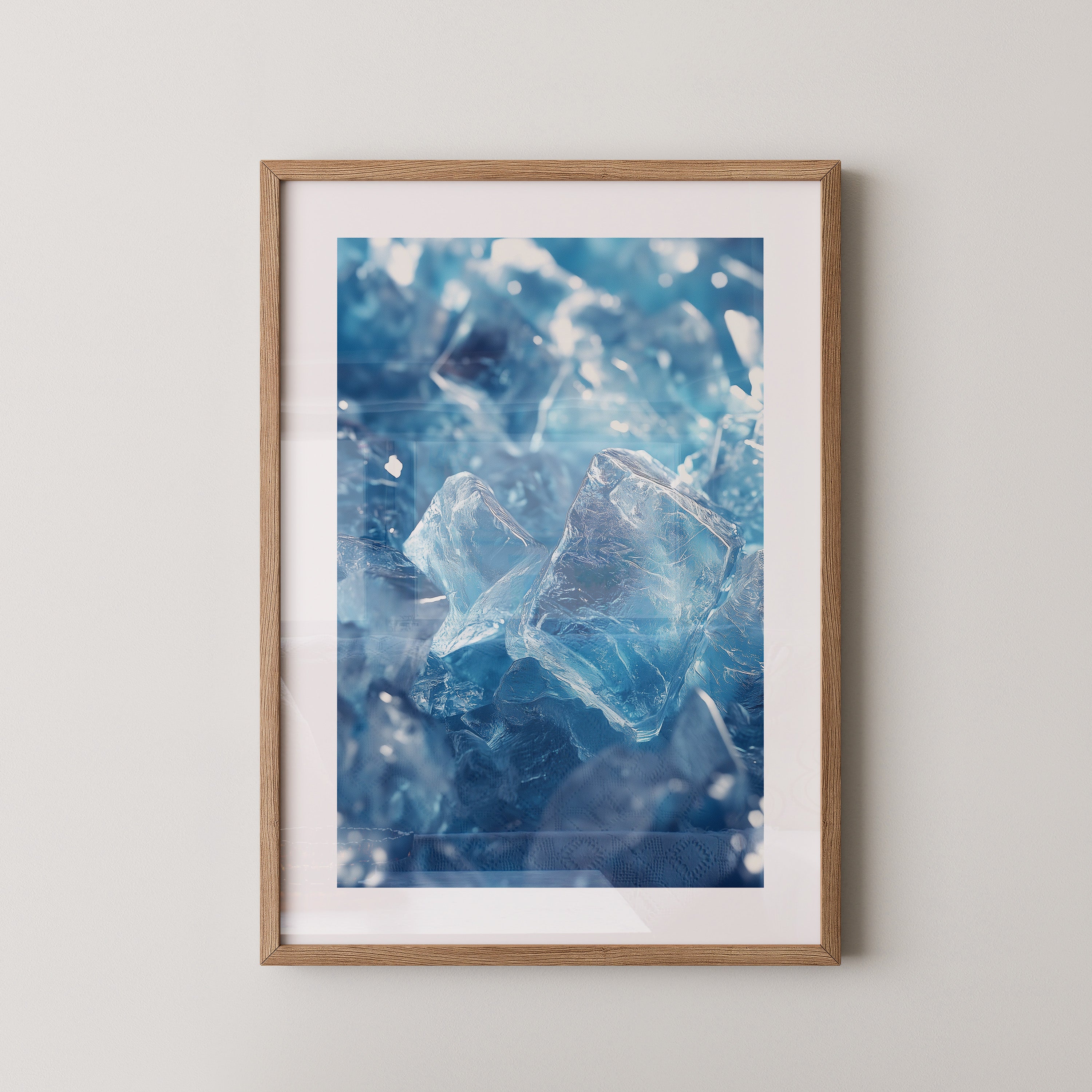 Eiswürfel Nahaufnahme blau