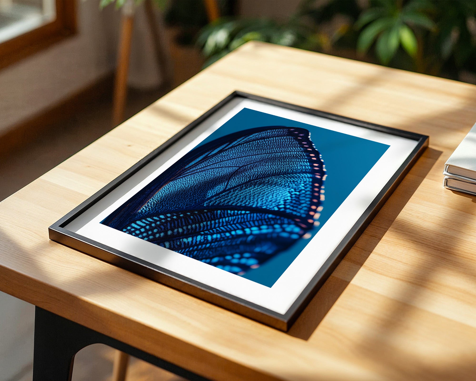 Schmetterlingsflügel Blau Makro