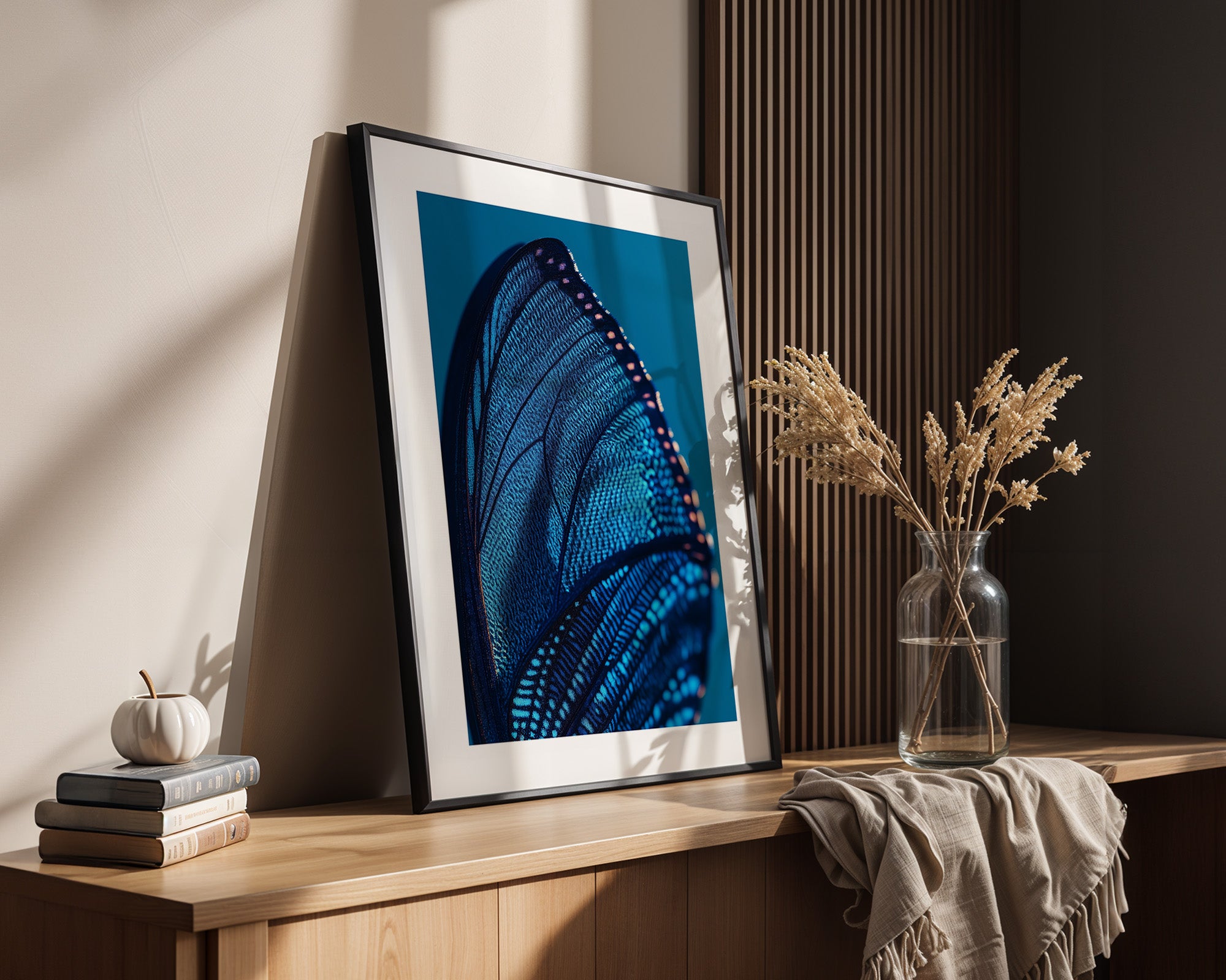 Schmetterlingsflügel Blau Makro