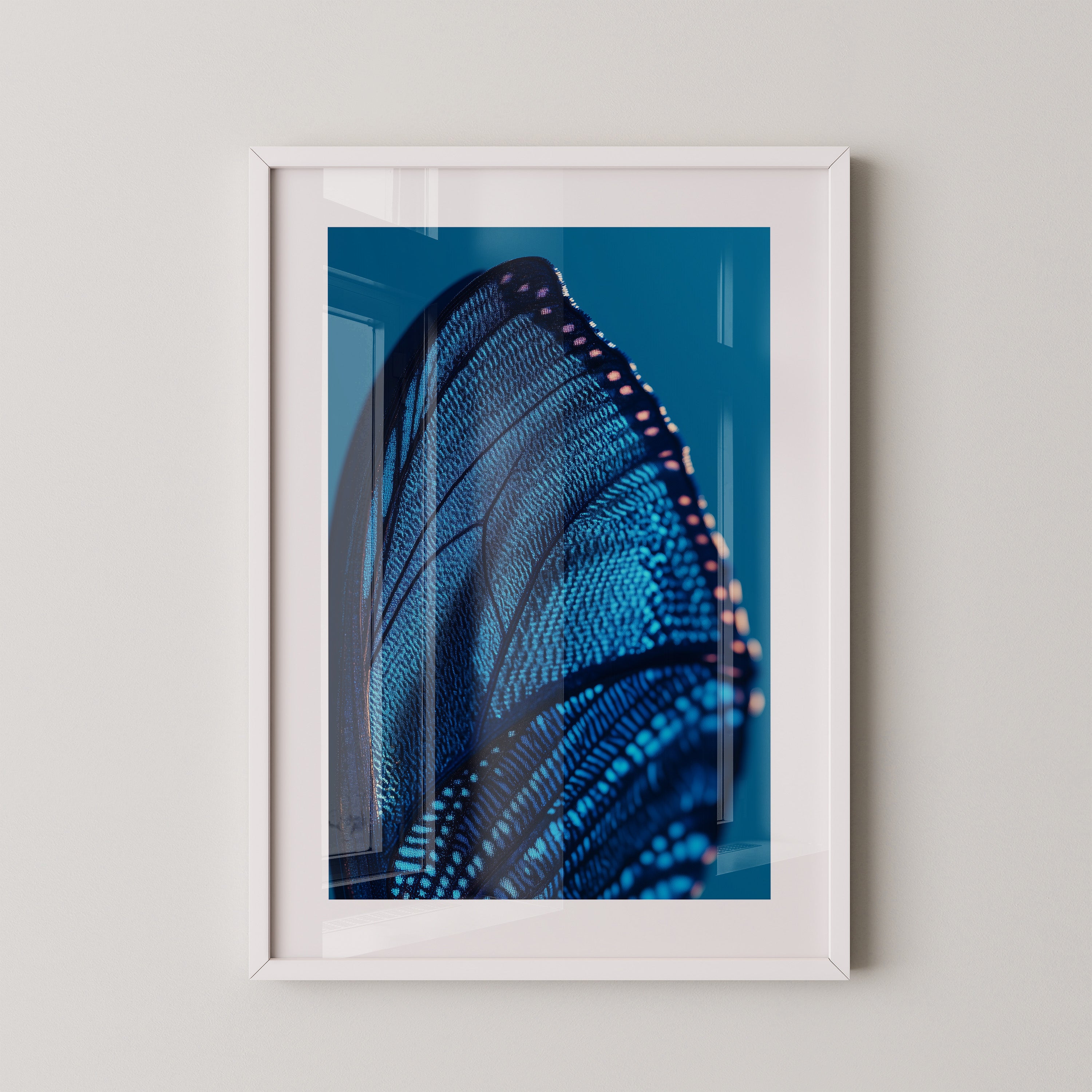 Schmetterlingsflügel Blau Makro