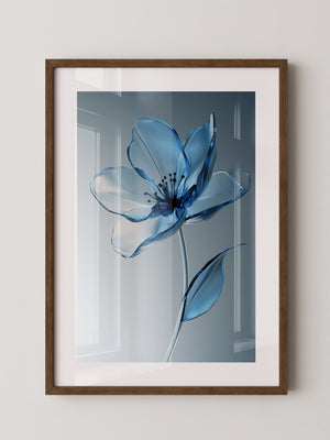 Blume Glasoptik Blau