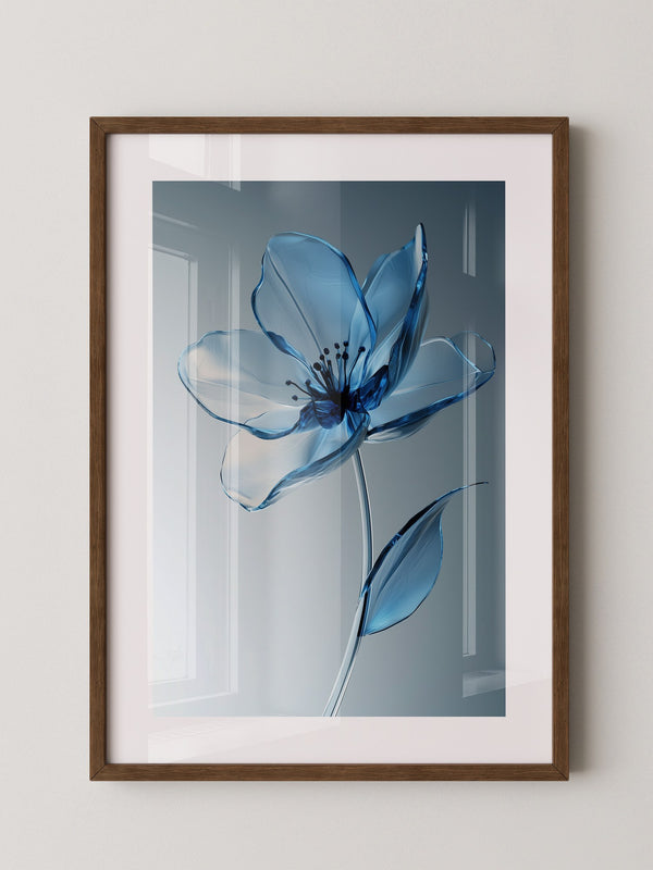 Blume Glasoptik Blau