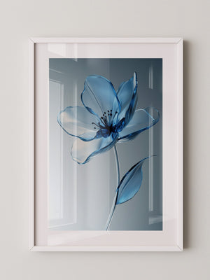 Blume Glasoptik Blau