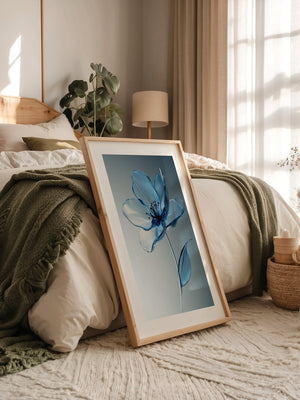 Blume Glasoptik Blau