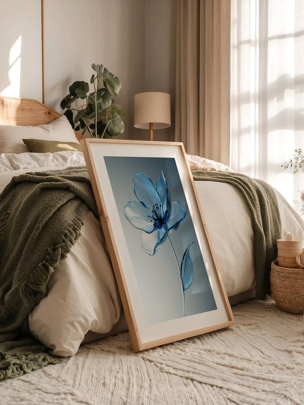 Blume Glasoptik Blau