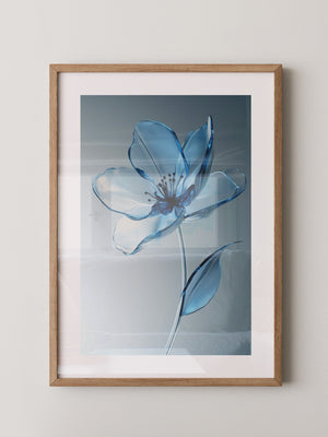 Blume Glasoptik Blau