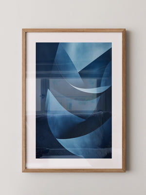 Abstrakte Kurven Blau