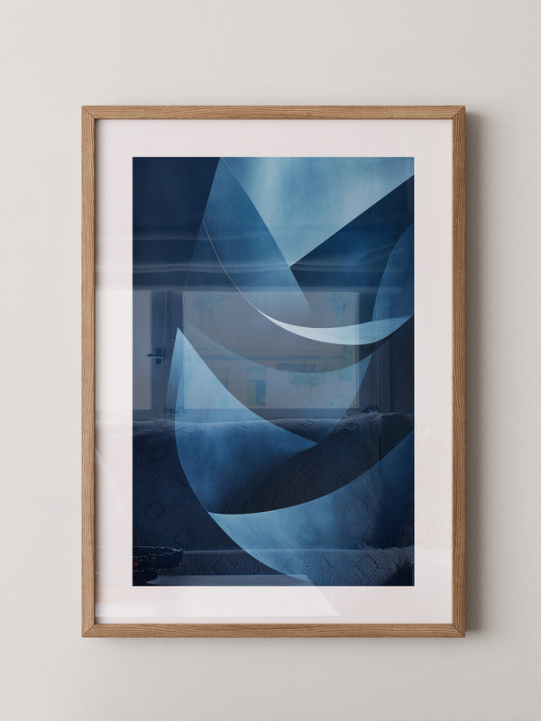 Abstrakte Kurven Blau