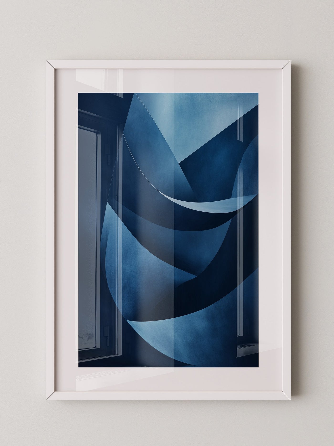 Abstrakte Kurven Blau