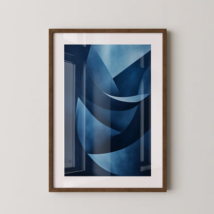 Abstrakte Kurven Blau