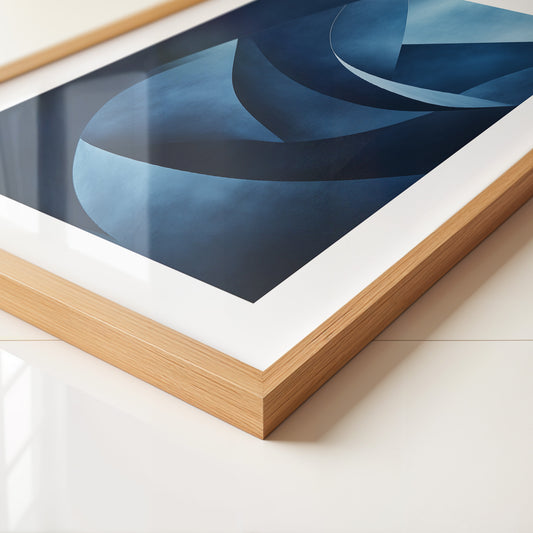 Abstrakte Kurven Blau