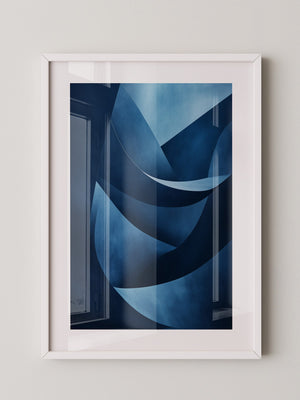 Abstrakte Kurven Blau