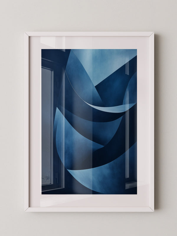 Abstrakte Kurven Blau