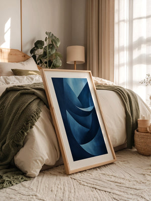 Abstrakte Kurven Blau