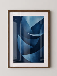 Abstrakte Kurven Blau