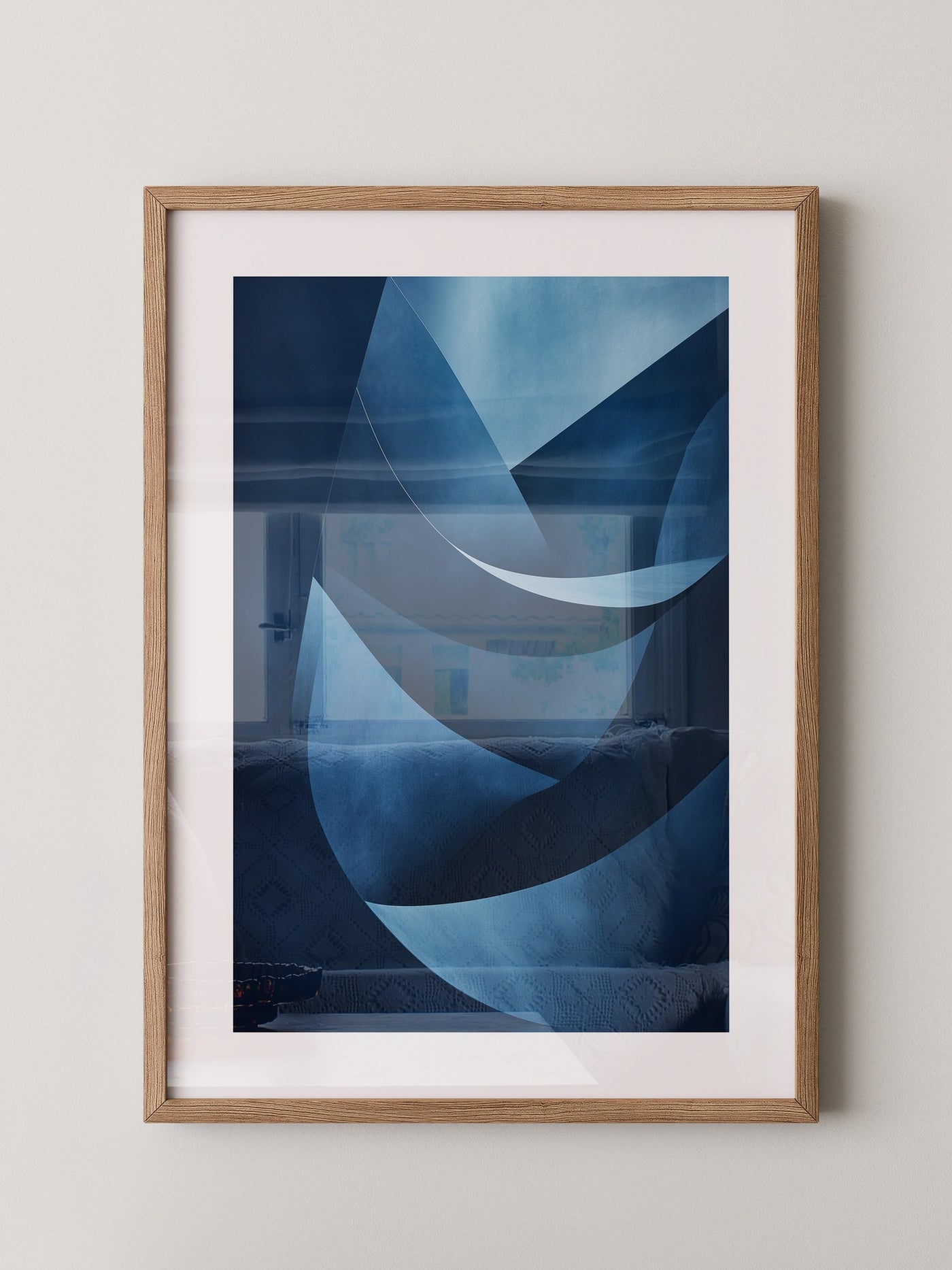 Abstrakte Kurven Blau