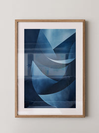 Abstrakte Kurven Blau