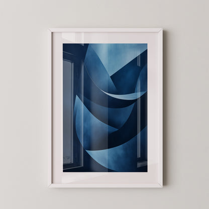 Abstrakte Kurven Blau