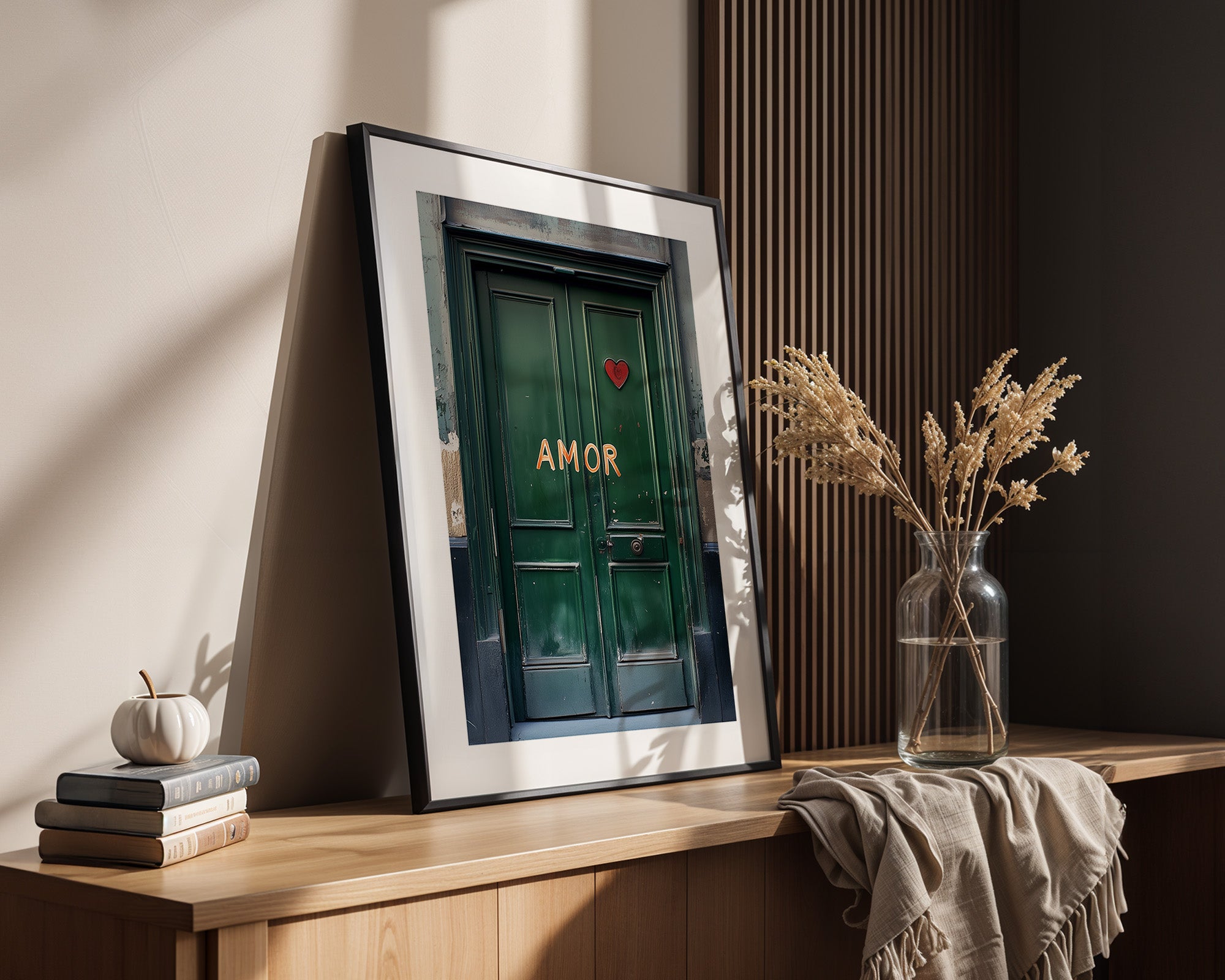 Grüne Tür Herz Amor