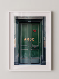Grüne Tür Herz Amor