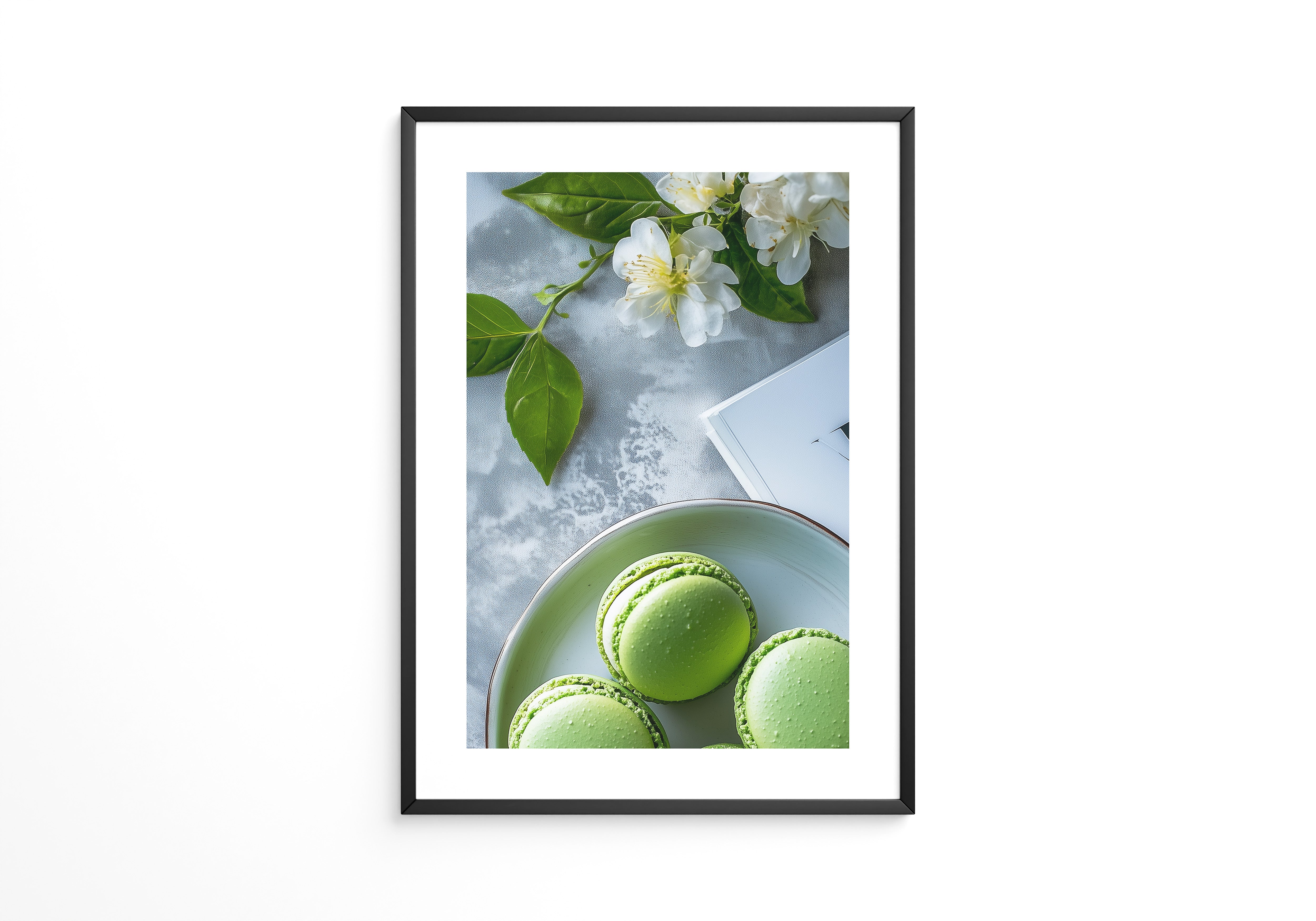 Macarons Grün Blütenensemble