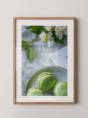 Macarons Grün Blütenensemble