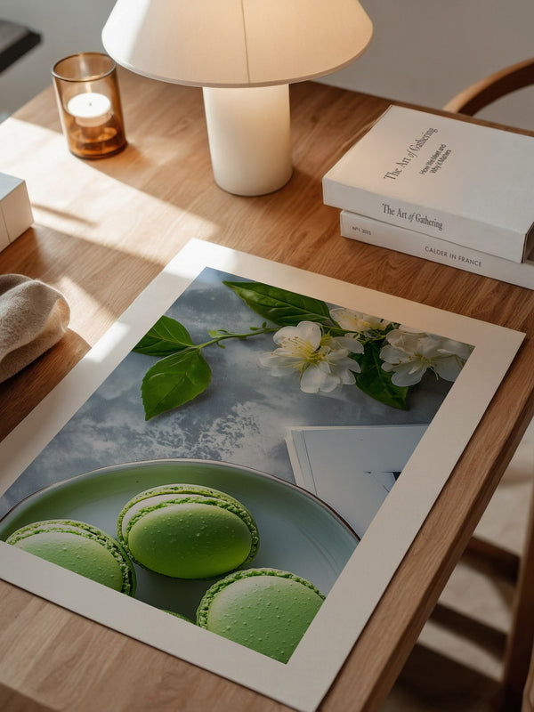 Macarons Grün Blütenensemble