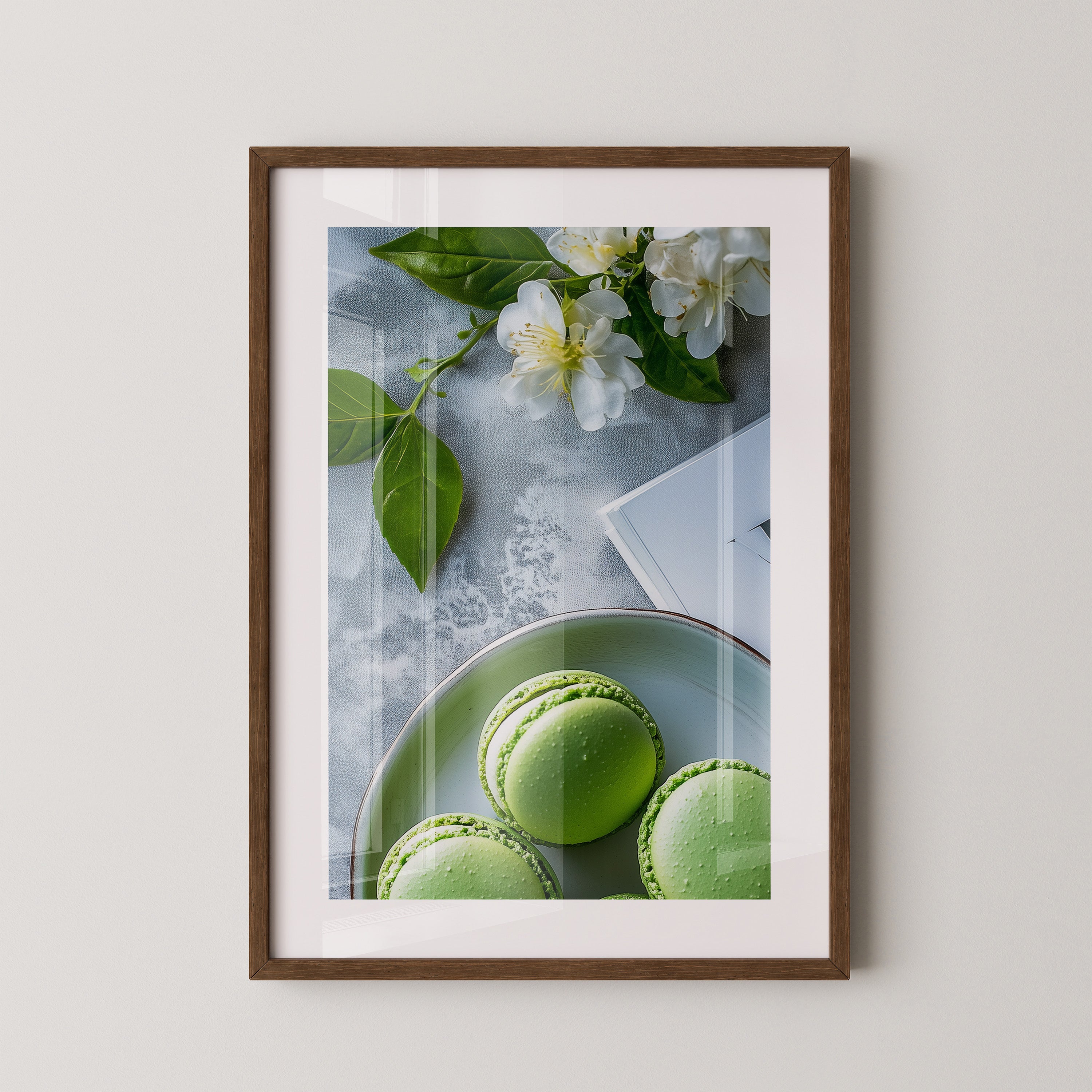 Macarons Grün Blütenensemble