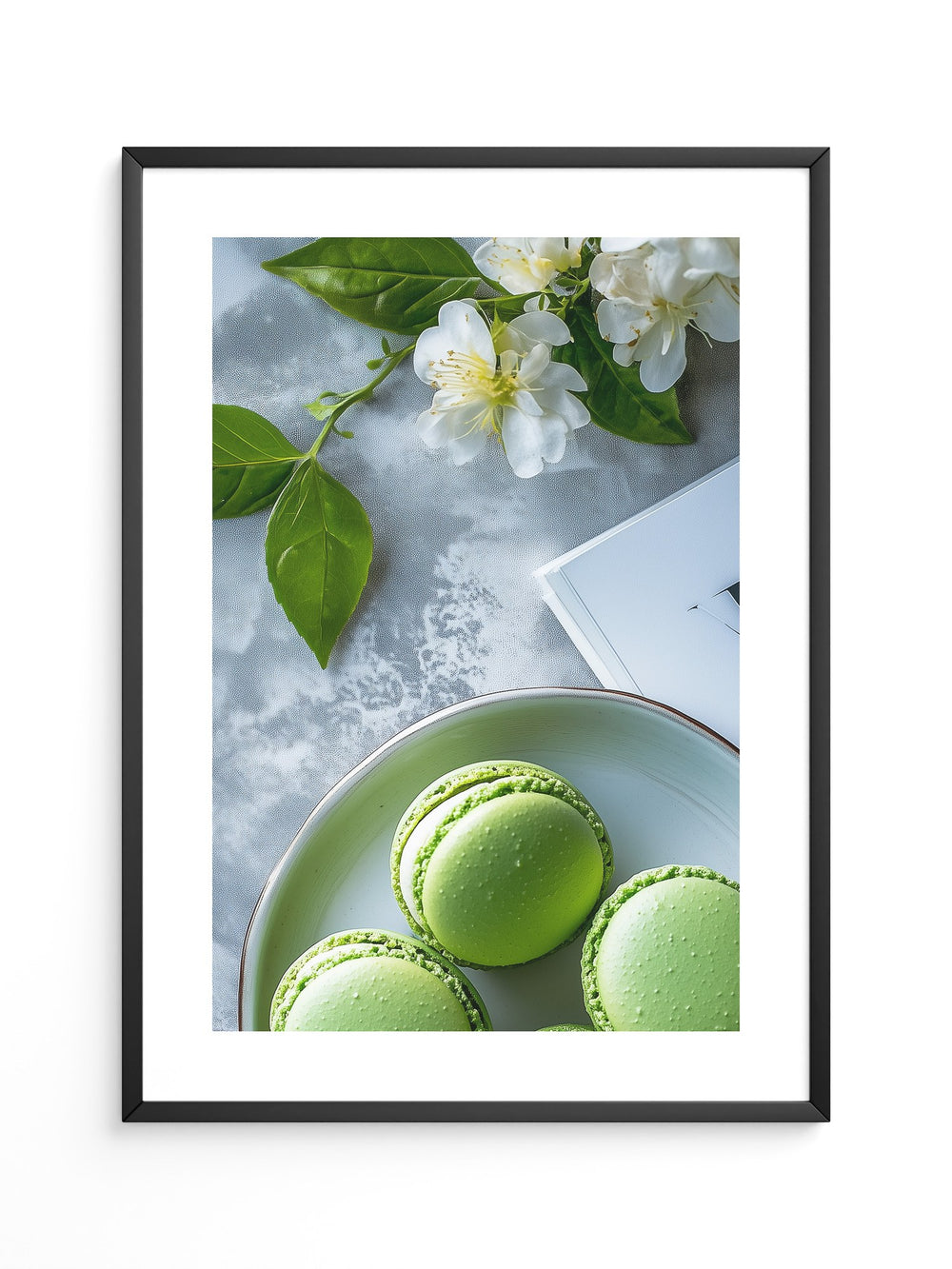 Macarons Grün Blütenensemble