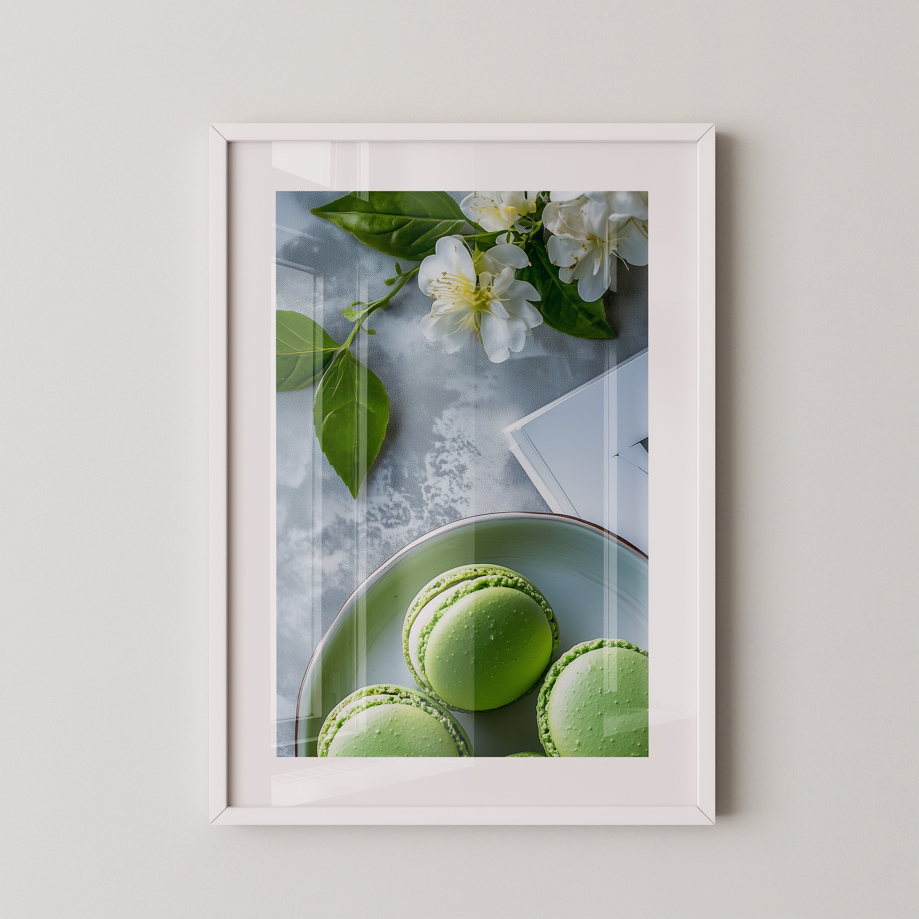 Macarons Grün Blütenensemble