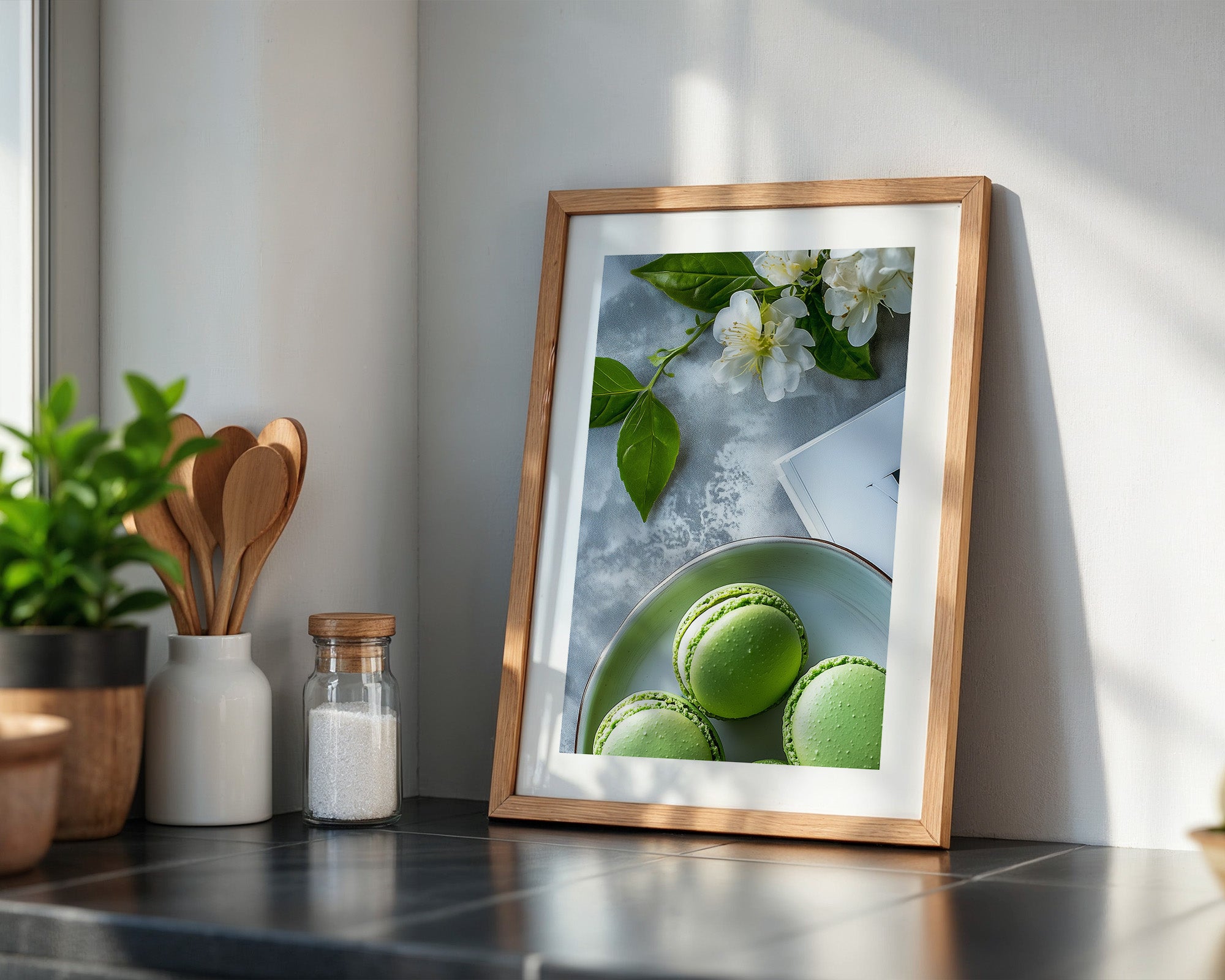 Macarons Grün Blütenensemble