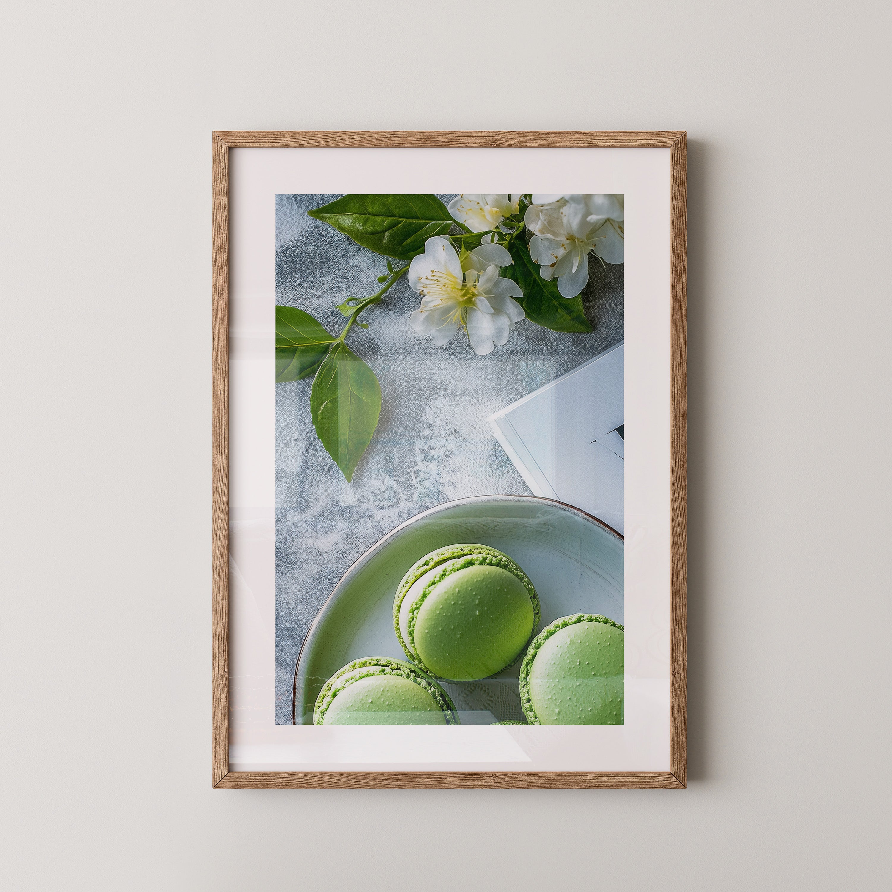 Macarons Grün Blütenensemble