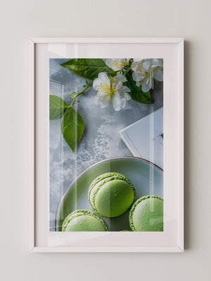 Macarons Grün Blütenensemble