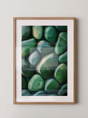 Jade Steine Glanzoptik