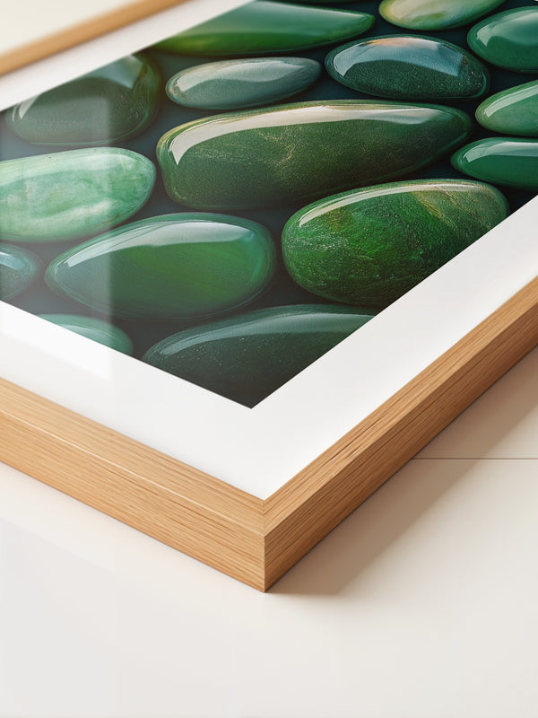 Jade Steine Glanzoptik