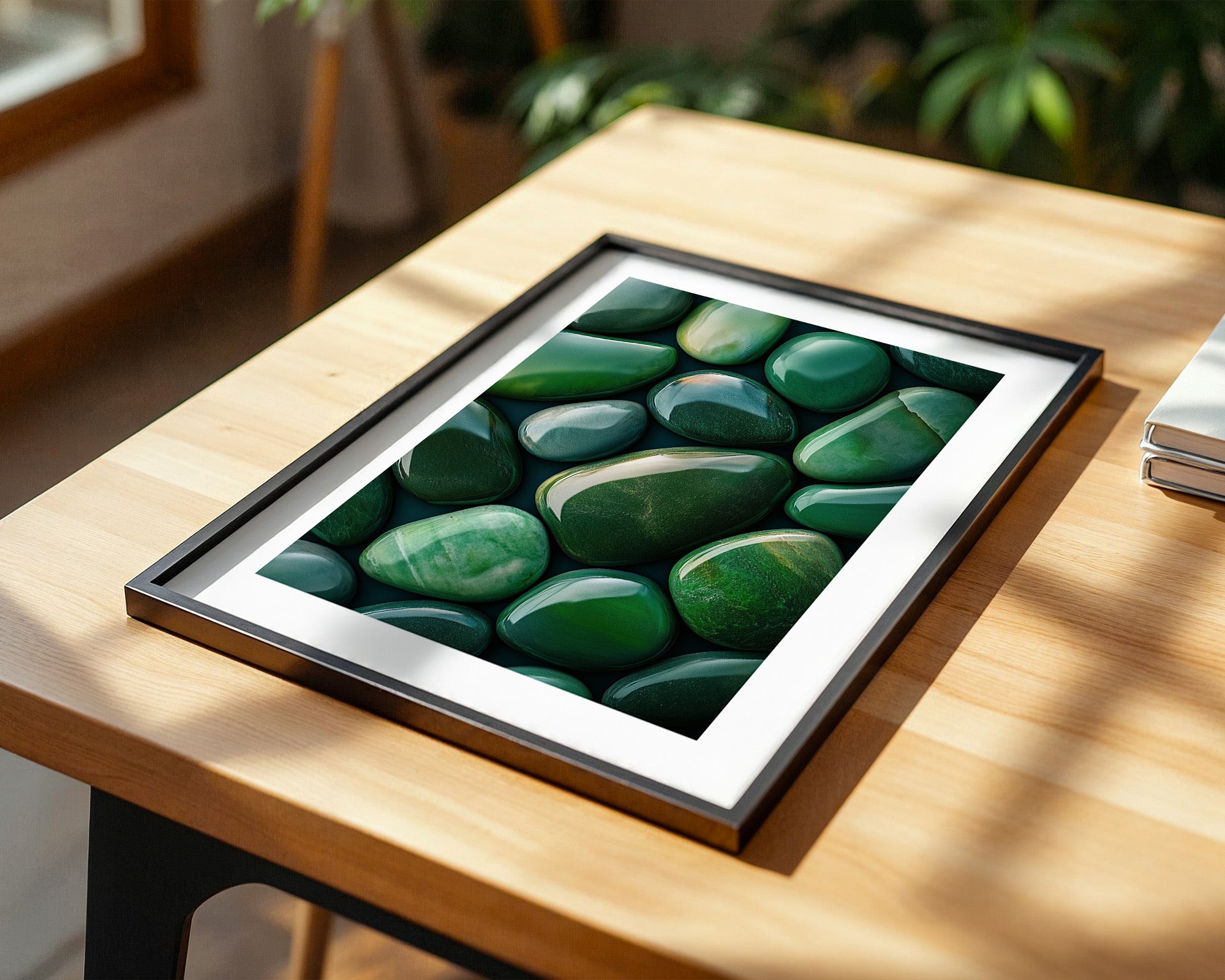 Jade Steine Glanzoptik