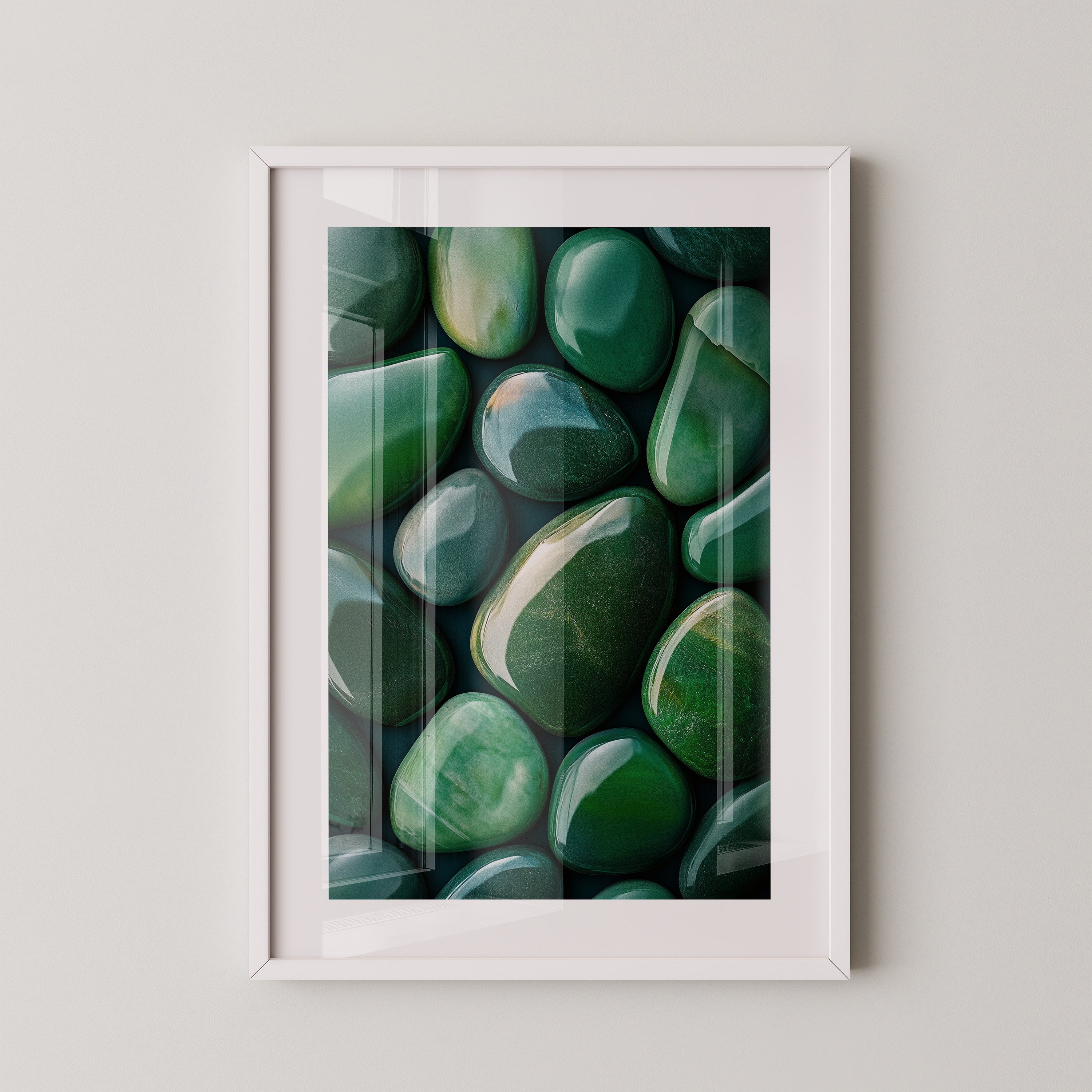 Jade Steine Glanzoptik